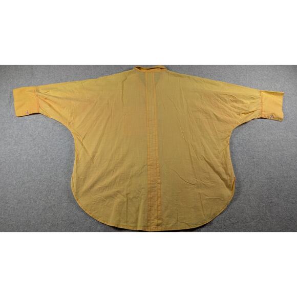 Dilemma Women Top One Size Oversize Lightweight Lagenlook Button Front Round Hem - Picture 4 of 7